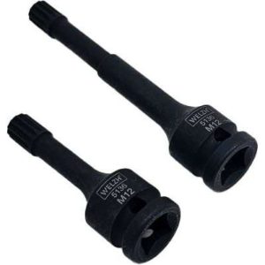 M12 Spline Bit Socket Set For VAG Wheel Bearing Hubs 2-Piece - Welzh Werkzeug