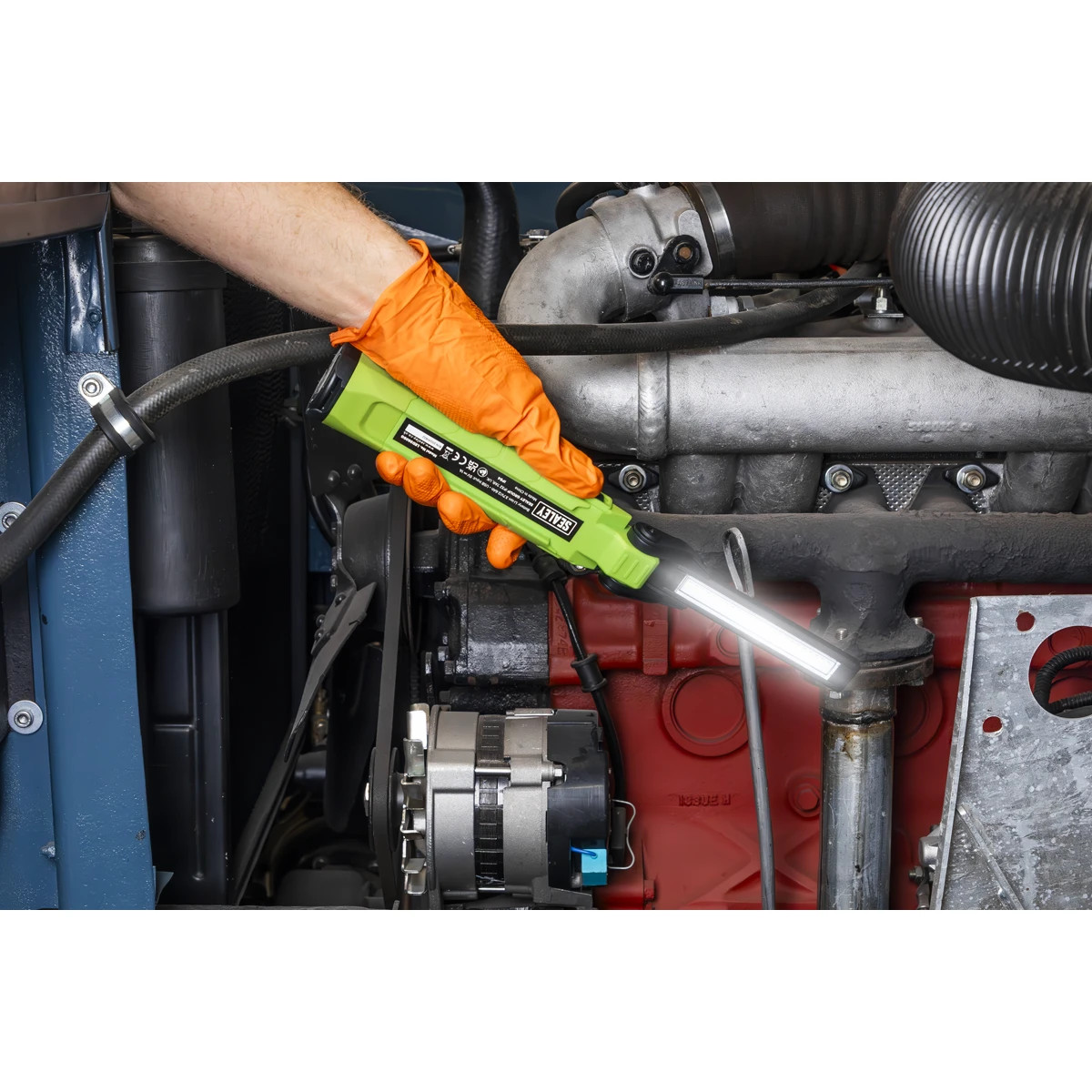 Sealey Rechargeable Work Light 360° 10W & 2 x 4W SMD LED Green LED3605G Sealey Rechargeable Work Light 360° 10W & 2 x 4W SMD LED Green LED3605G