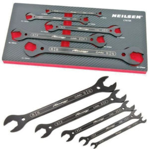 Spanner Wrench Set Extra Thin Open Ended 4 In 1 6-27mm - Neilsen