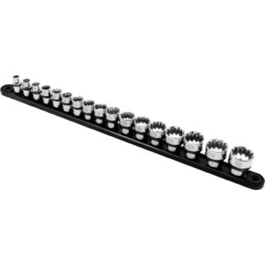 Multi Lock Shallow Socket Set Chrome 3/8'DR 17-Piece 8-24mm - Welzh Werkzeug