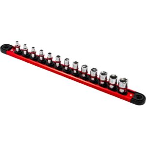 Shallow 6-Point Socket Set Chrome 1/4'DR 13-Piece 4-14mm - Welzh Werkzeug