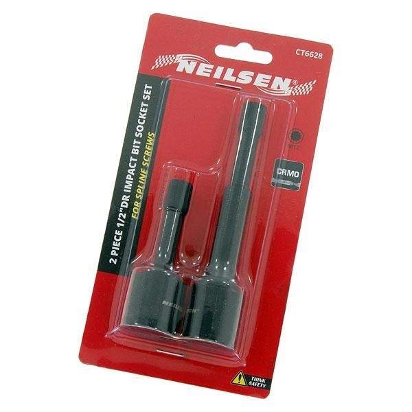 Special 2 Piece M12 Spline Bit Sockets For VAG Wheel Bearing Hubs - Neilsen Special 2 Piece M12 Spline Bit Sockets For VAG Wheel Bearing Hubs - Neilsen