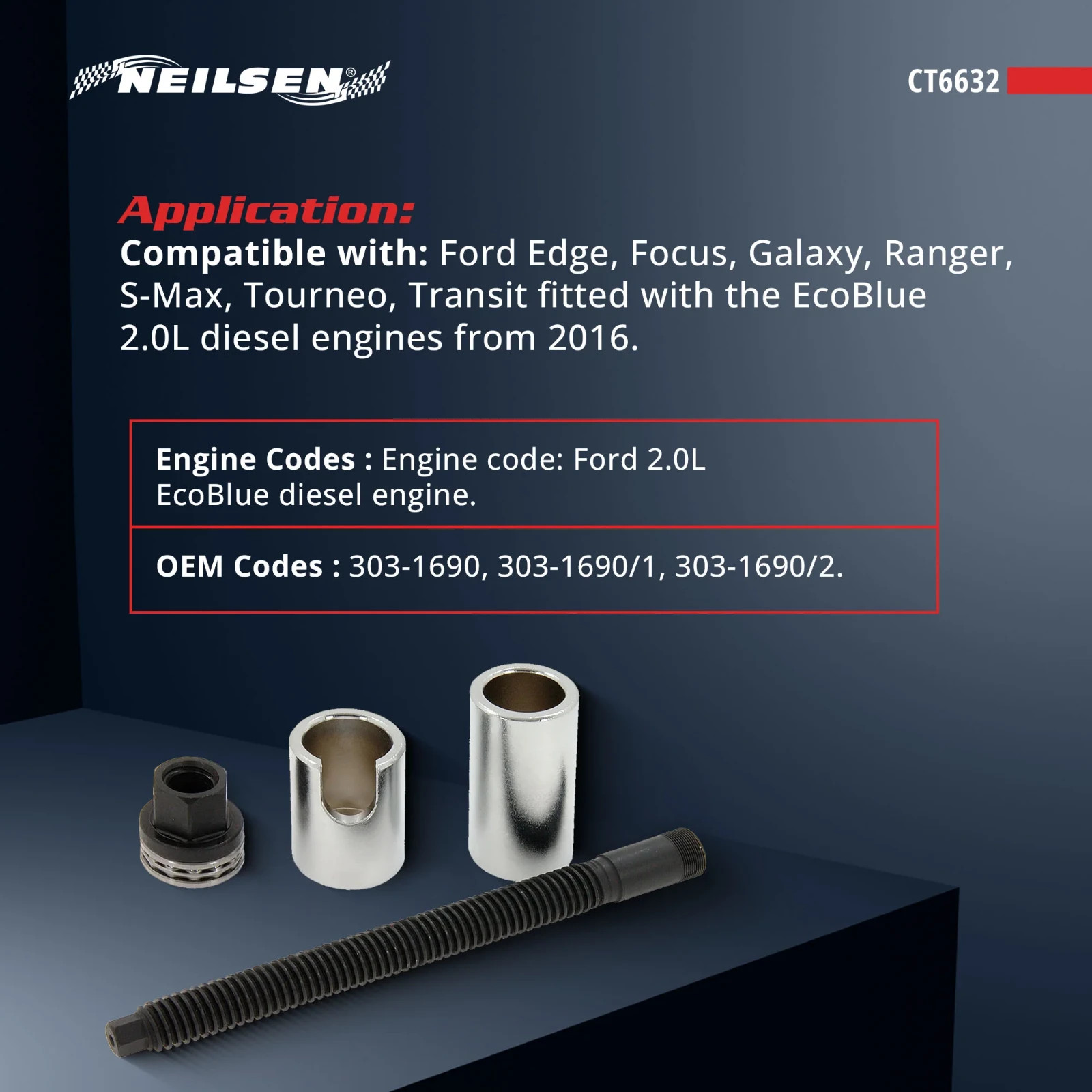 Injector Remover Puller Extractor For Ford Transit Ecoblue 2.0L - Neilsen Injector Remover Puller Extractor For Ford Transit Ecoblue 2.0L - Neilsen