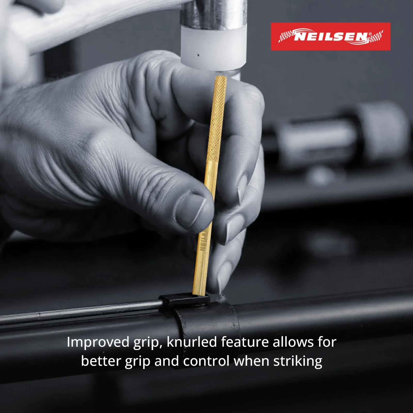 Brass Punch Set Non Sparking 5-Piece 145mm Long 6-19mm - Neilsen Brass Punch Set Non Sparking 5-Piece 145mm Long 6-19mm - Neilsen