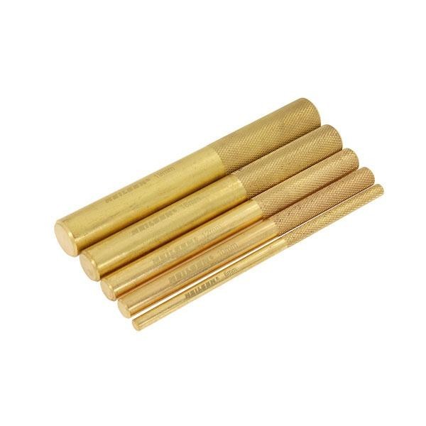 Brass Punch Set Non Sparking 5-Piece 145mm Long 6-19mm - Neilsen Brass Punch Set Non Sparking 5-Piece 145mm Long 6-19mm - Neilsen