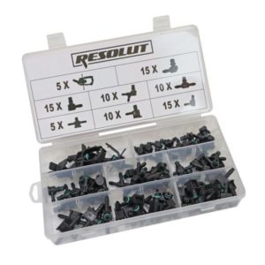 Injector Leak Off Connectors Assorted 85-Piece Set - Resolut
