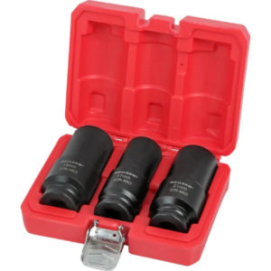 Weighted Impact Socket Set 1/2 6-Point 3-Piece 17mm 19mm 21mm CR-MO - Neilsen