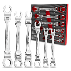 Flexi Head Line Spanner Wrench Set 9-21mm - Welzh Werkzeug