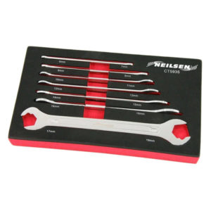 Ultra Thin Spanner Wrench Set Ratcheting Action 7-Piece 6-19mm - Neilsen
