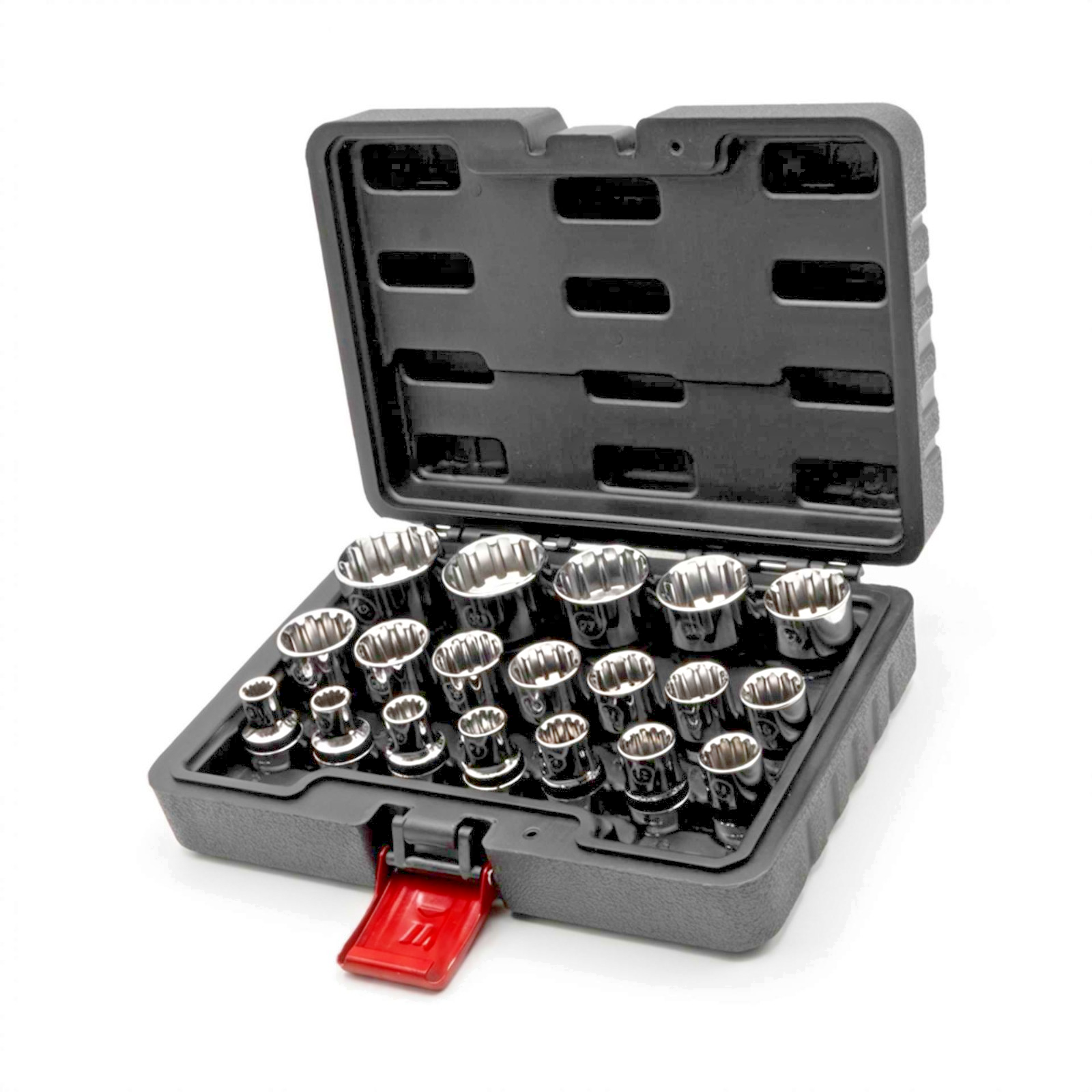 Multi Lock Gear Lock Socket Set 1/2 8-32mm - Welzh Werkzeug Multi Lock Gear Lock Socket Set 1/2 8-32mm - Welzh Werkzeug