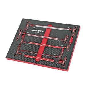 T-Handle Torx Wrench Key Set 9-Piece Extra Long 300mm T10-T50 - Neilsen