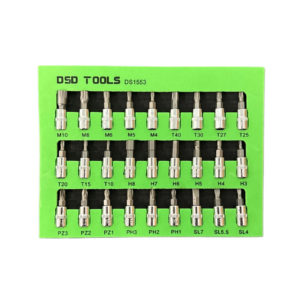 Bit Socket Set Torx, Spline, Hex, PZ, SL, PH, 1/4'DR 38mm S2 Steel EVA FOAM - DSD