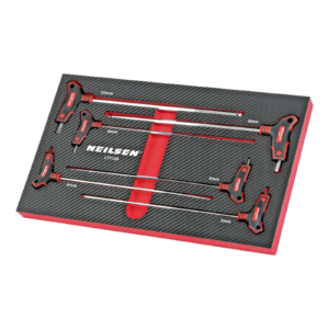 T-Handle Hex Key Wrench Set 6-Piece Extra Long 300mm 3mm-10mm - Neilsen