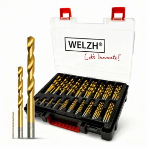 Cobalt Drill Bit Set 170-Piece Fully Ground 1mm to 10mm - Welzh Werkzeug Cobalt Drill Bit Set 170-Piece Fully Ground 1mm to 10mm - Welzh Werkzeug