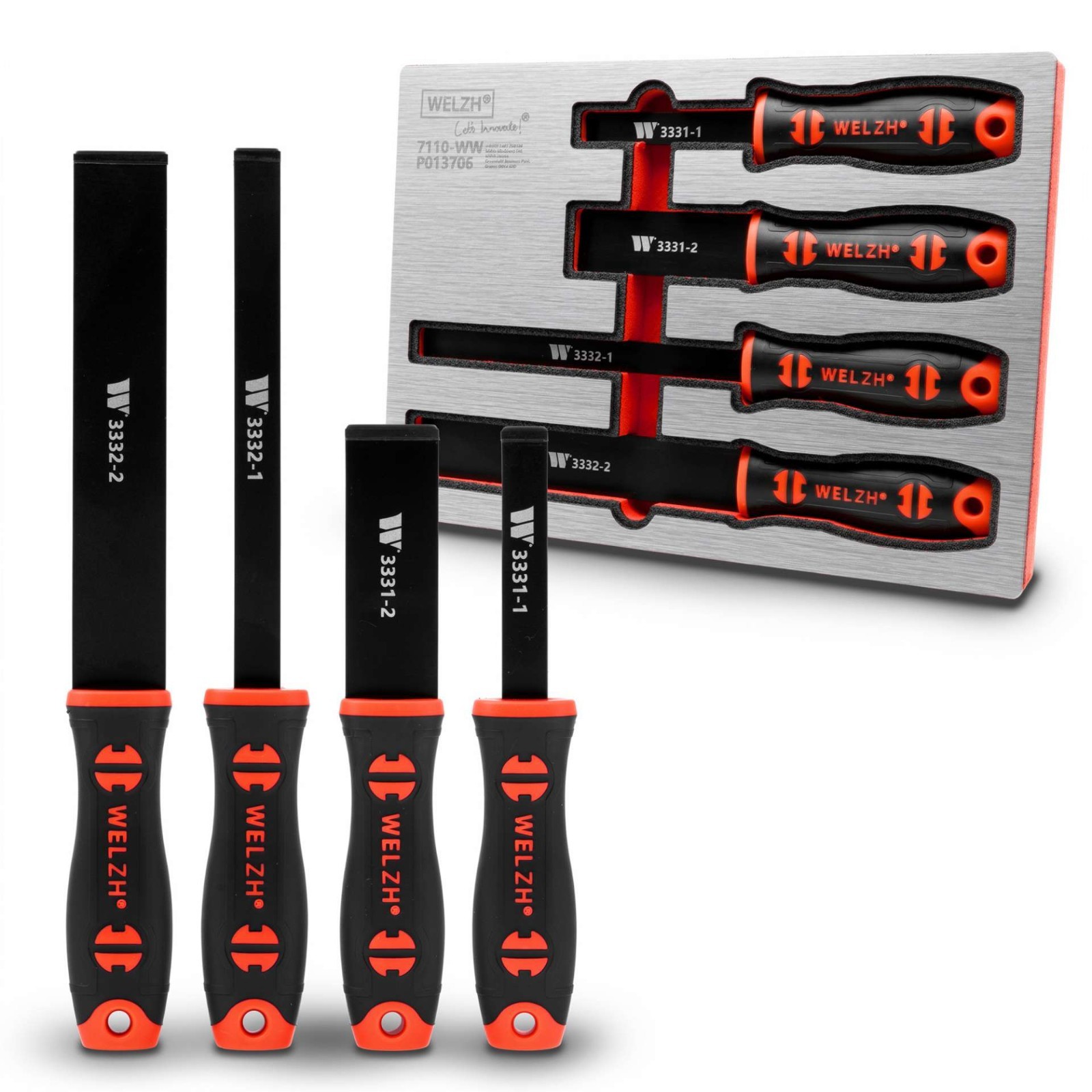 Carbide Scraper Tool Set 4-Piece - Welzh Werkzeug Carbide Scraper Tool Set 4-Piece - Welzh Werkzeug