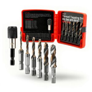 Thread Tapping Drill Bit Set Rethreading Tool Set M3-M10 - Welzh Werkzeug Thread Tapping Drill Bit Set Rethreading Tool Set M3-M10 - Welzh Werkzeug