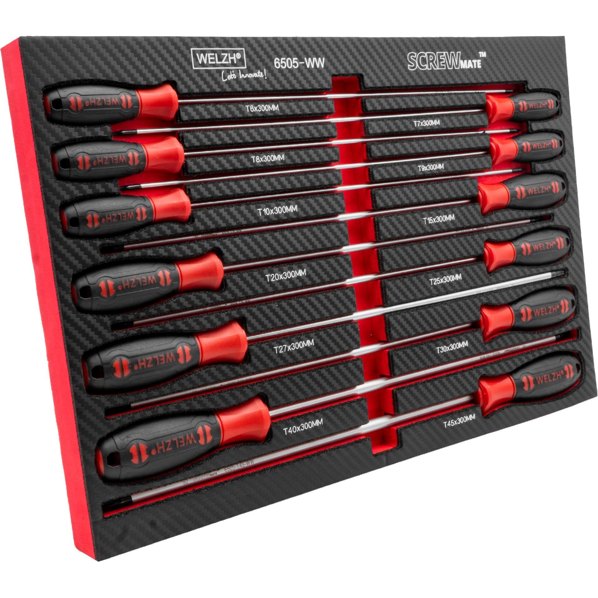 Torx Screwdriver Set Extra Long T Star 12-Piece T6-T45 S2 STEEL - Welzh Werkzeug Torx Screwdriver Set Extra Long T Star 12-Piece T6-T45 S2 STEEL - Welzh Werkzeug