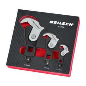 Spanner Wrench Head Set Adjustable Fast Grip 1/2' 3-Piece 5-32mm CRMO - Neilsen