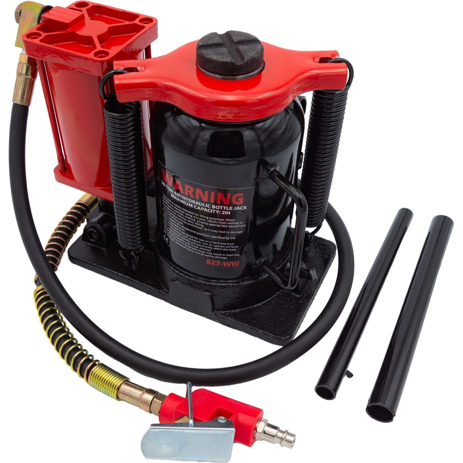 Stubby Short Air Bottle Jack Air & Hydraulic 20-Ton - Welzh Werkzeug Stubby Short Air Bottle Jack Air & Hydraulic 20-Ton - Welzh Werkzeug