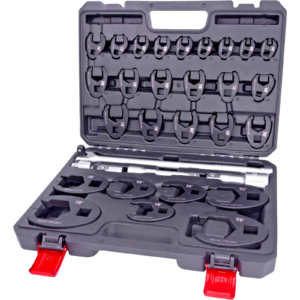 Crow Foot Spanner Wrench Master Set 32-Piece 10-50MM CRMO - Welzh Werkzeug Crow Foot Spanner Wrench Master Set 32-Piece 10-50MM CRMO - Welzh Werkzeug