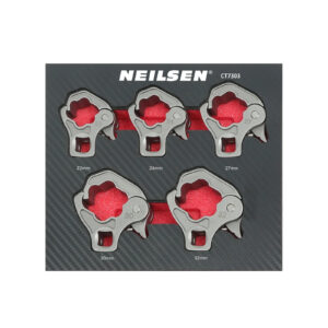 Ratchet Flare Nut Spanner Wrench Set Crow Foot Spring Loaded 1/2' 22-32mm - Neilsen