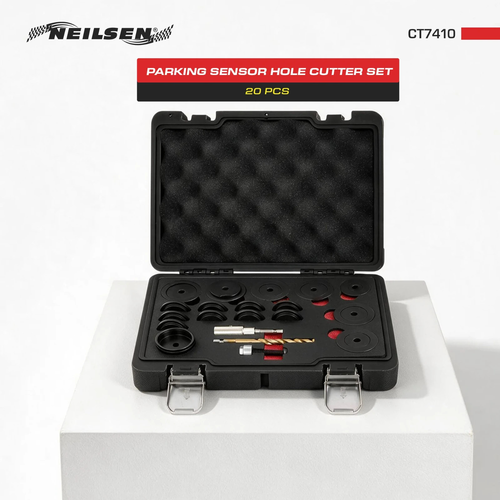 Parking Sensor Hole Cutter Master Set 20-Piece 17-38.9mm - Neilsen Parking Sensor Hole Cutter Master Set 20-Piece 17-38.9mm - Neilsen