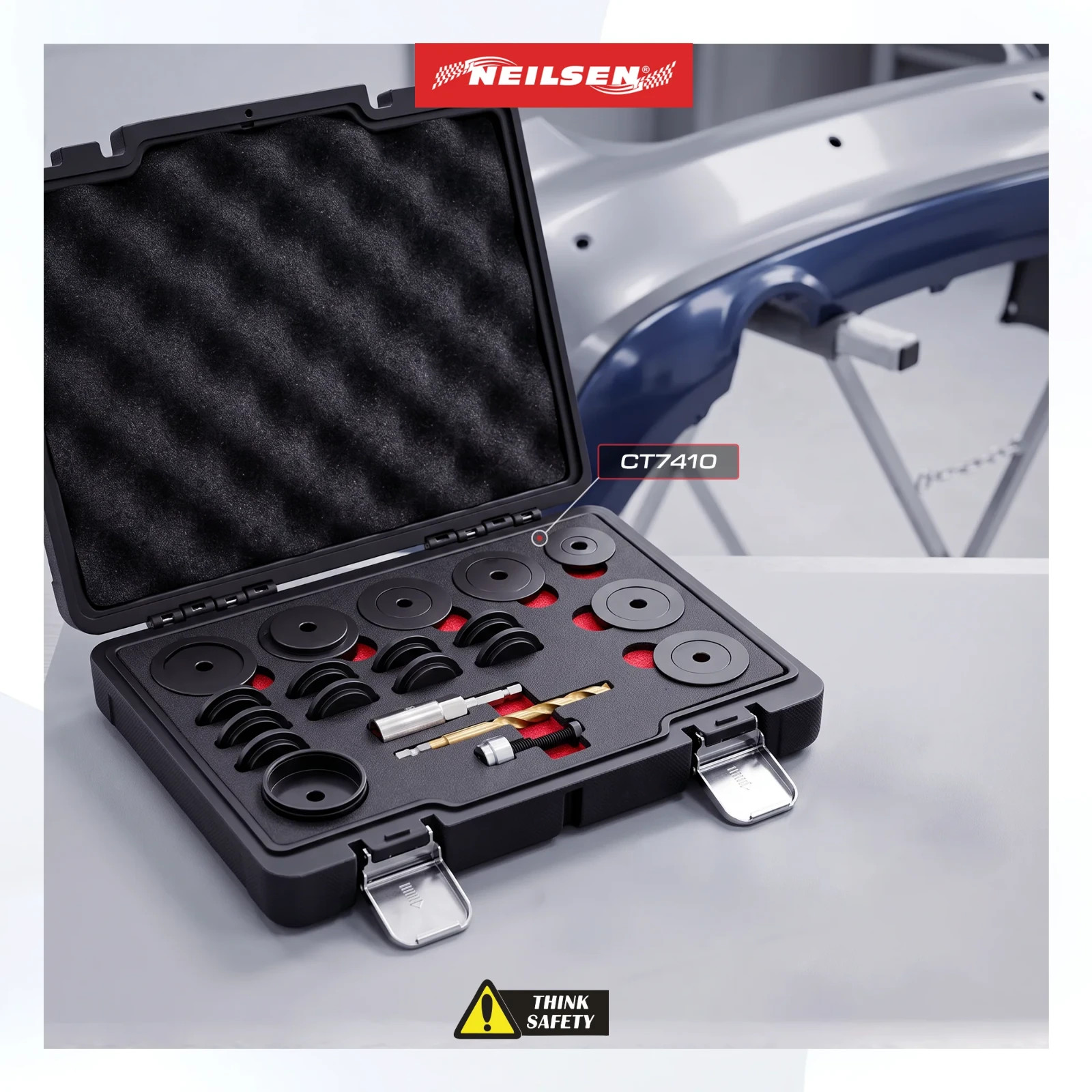 Parking Sensor Hole Cutter Master Set 20-Piece 17-38.9mm - Neilsen Parking Sensor Hole Cutter Master Set 20-Piece 17-38.9mm - Neilsen