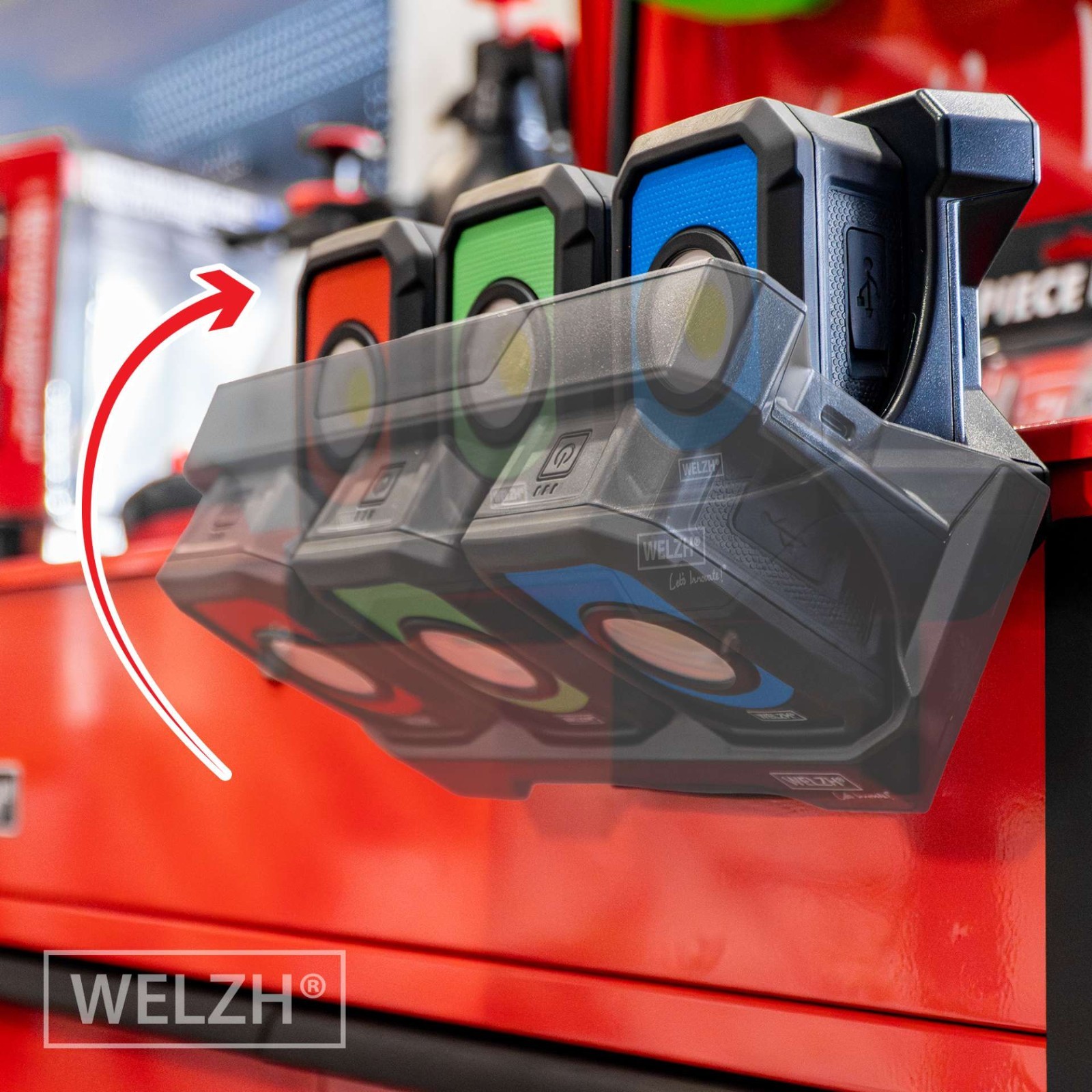 Modular Work Light Lamp Torch System Station + 3 Lights 700-Lumens - Welzh Werkzeug Modular Work Light Lamp Torch System Station + 3 Lights 700-Lumens - Welzh Werkzeug